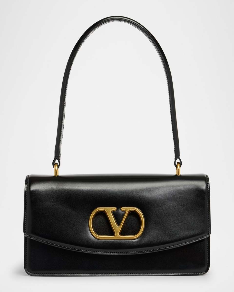Vain VLOGO Leather Top-Handle Bag